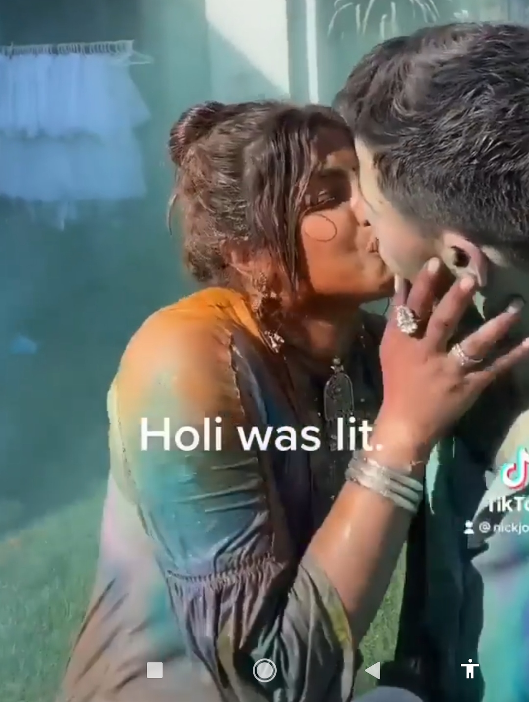 Priyanka chopra plays Holi
