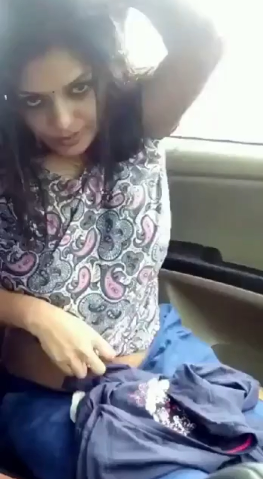 Aparna in the car