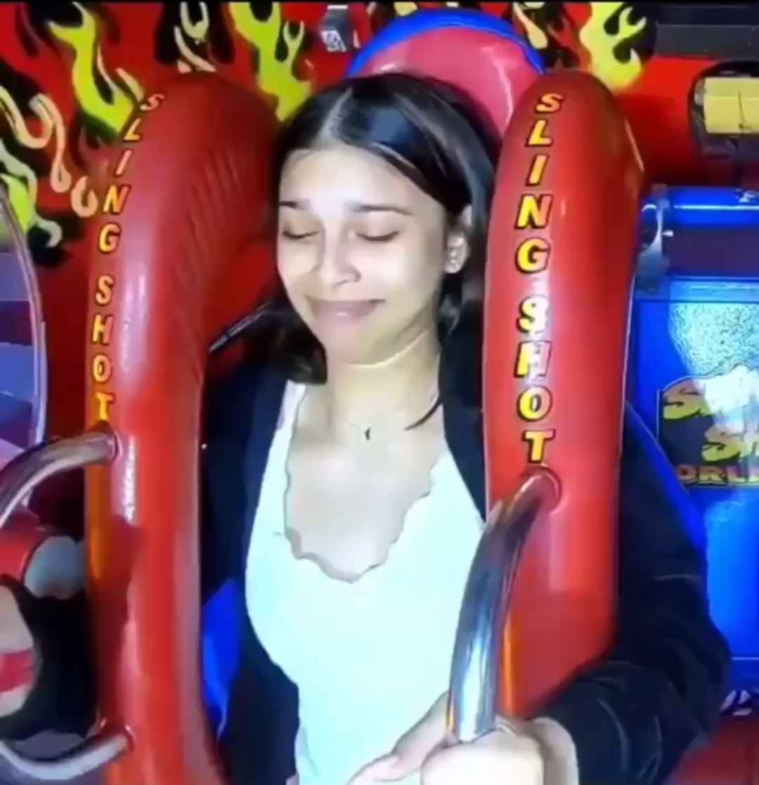 Cute girl on Slingshots 